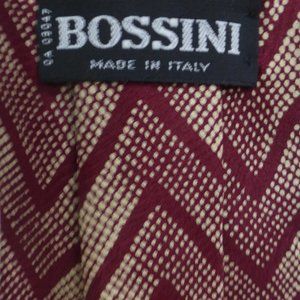 Bossini, 100% silk, necktie, chevron design, Made In Italy